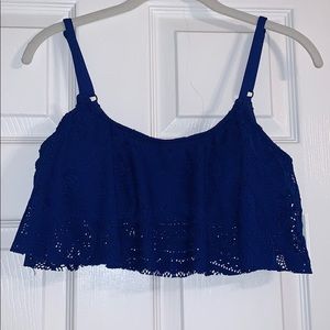 Royal Blue Lace Bikini Top